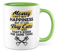 Tasse cadeau pour les amateurs de voitures, cadeau Money can't buy Happiness, tasse à café mécanicien automobile Carguy tuner de voiture, idée cadeau, tasse humoristique, visseuse de voiture
