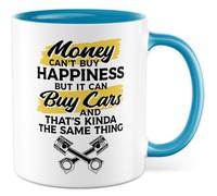 Tasse cadeau pour les amateurs de voitures, cadeau Money can't buy Happiness, tasse à café mécanicien automobile Carguy tuner de voiture, idée cadeau, tasse humoristique, visseuse de voiture