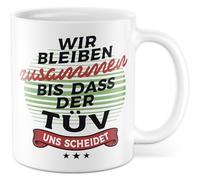 Tasse cadeau pour les amateurs de voitures - Nous restons ensemble jusqu'à ce que le Tüv nous divorce - Tasse à café - Mécanicien automobile - Carguy - Idée cadeau - Tasse humoristique - Autorisation