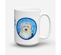""Tasse caf en c ramique pour micro-ondes Caroline's Treasures LH9396BU-CM15 Old English Sheepdog 15 oz Multicolore""