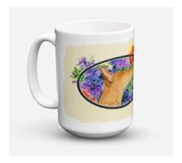 ""Tasse caf en c ramique pour micro-ondes Caroline's Treasures SS8041CM15 Pharaoh Hound 15 oz Multicolore""