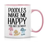 tasse cafe expresso Les caniches me rendent heureux. Toi, un peu moins. | Tasse À Thé durable Tasse Cadeau unique Tasse en céramique pour Noël, Anniversaire, Collègue, 330ml