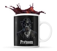 Tasse Cane Corso Mafia 20's Prénom Nom Personnalisable | Mug Café Thé Idée Cadeau Personnalisé Homme Femme Original pour propriétaire de chien