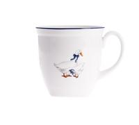 Tasse carrée 0,6 l, porcelaine de Carlsbad Leander Meadows, oies