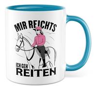 Tasse cavalier cadeau Mir reichts - Ich geh reiten, tasse à café fille cheval, écurie, amoureux des chevaux, idée cadeau d'anniversaire, tasse à café porte-chevaux