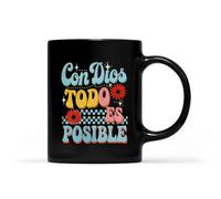 Tasse Céramique Con Dios Todo Es Posible Espagnol Espanol Jésus Idée Mug À Café En Céramique Moderne Tasses À Café Pour Ami Femme Fête