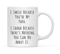 Tasse Céramique Famille, Je Souris Parce Que Tu Es Mon Papa, Je Ris Décoratifs Mug Thé Colorées Tasses À Café Pour Femme Collègue Ami