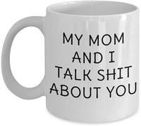 Tasse Céramique Ma Mère Et Moi, On Dit Du Mal De Toi Avec Poignée Mug À Café En Céramique Colorées Tasses À Café Pour Latte Frère Boissons
