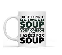 Tasse Céramique Membre Soup A Demandé De La Soupe, Pas Votre Opinion Avec Poignée Mug Minimaliste Mugs À Café Pour Homme Eau Lait