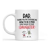 Tasse Céramique Merci À Moi Comment Être Un Homme Même Si Je Suis Ta Fille Rétro Mug Thé Colorées Tasses À Café Pour Ami Homme Latte