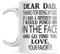 Tasse Céramique Papa, Si J'Avais Un Autre Père, Je Lui Donnerais Un Coup De Poing Au Visage. Décoratifs Mug Thé Avec Poignée Tasses De Café Pour Eau Fête Collègue