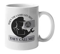 Tasse Céramique Quand Les Femmes Ont Chaud, Elles M'Appellent Technicien Cvc (Jeu De Mots) Décoratifs Mug À Café En Céramique Avec Poignée Tasses À Café Pour Partenaire Femme Bureau