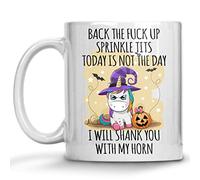 Tasse Céramique Recule, Espèce De Salope, Je Vais Te Poignarder Avec Ma Corne. Rétro Mug Thé Décoratifs Mugs À Café Pour Fête Latte Eau