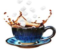 Tasse Céramique Rustique - 12x5cm Tasse Café Japonaise, Set Sous-Tasses Grès Vintage | 150ml Latte Style Japonais À Cuisson Variable | Tasses Café Céramique Avec Sous-Tase Pour Amoureux Parents Amis M