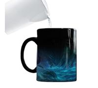 Tasse Changeante De Couleur,Le Noir Se Tourne La Tasse De Mythologie De Cthulhu - TaFantaisie Sensible À La Chaleur, Grand Café Thé 12 Oz, Tsse D'art Drôle Magique, Tase Amusante À