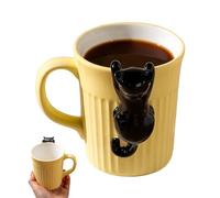 Tasse Chat - Poignée Confort Céramique, Mug Café Drôle et Ésthétique, Tasse à Lait Originale, Cadeau Fun et Décoratif, Accessoire Cuisine et Bureau | Maison Chambre Salon Cuisine Bureau École Appartem