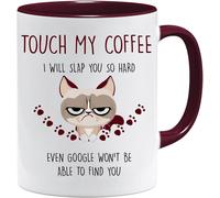 Tasse Chat Touch My Coffee Cadeaux Pour Maman Cadeaux D'anniversaire Pour Femme Tasse À Café Chat Tasses Sarcastiques Grossières Tasses Chat Pour Femmes Et Hommes Cadeaux Pour Les