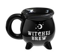 Tasse Chaudron Witches Brew - Tasse À Café en Céramique Noire Sorcière, Décor Halloween, Verre Fantaisie pour Table