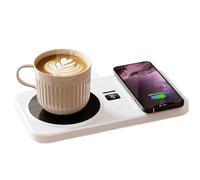Tasse chauffante - 21,9 x 11,5 x 1,6 cm - Tasse à café Warme | Chauffe-café intelligent avec chargeur de téléphone sans fil | Coussin de chauffage des boissons avec 3 contrôles de température