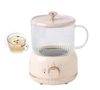 Tasse Chauffante Électrique Intelligente pour Le Bureau, Pot de santé Multifonctionnel, Mini Tasse de santé silencieuse, Bouilloire, Marmite Électrique Entièrement Automatique,Beige
