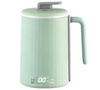 Tasse chauffante intelligente Portable, chauffe-eau isolé 8h, minuterie à 4 vitesses, tasse chauffante électrique for la préparation de bouillie et de soupe ( Color : Green , Size : 4.92*3.54*6.49inch