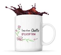 Tasse Cheffe d'Exception Femme | Idée Cadeau Collègue Travail Retraite