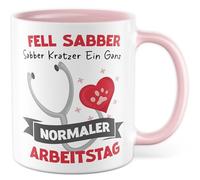 Tasse chien cadeau fourrure bave rayure une journée de travail normale, tasse à café amour animal propriétaire de chien bureau travail équipe idée cadeau homme femme famille tasse à café