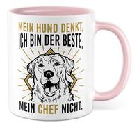 Tasse chien cadeau mon chien pense que je suis le meilleur. Mon patron pas., tasse à café chiens animaux de compagnie amour des animaux de compagnie amour des animaux travail famille, idée cadeau