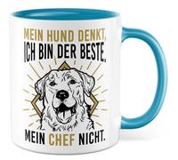 Tasse chien cadeau mon chien pense que je suis le meilleur. Mon patron pas., tasse à café chiens animaux de compagnie amour des animaux de compagnie amour des animaux travail famille, idée cadeau