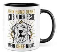Tasse chien cadeau mon chien pense que je suis le meilleur. Mon patron pas., tasse à café chiens animaux de compagnie amour des animaux de compagnie amour des animaux travail famille, idée cadeau