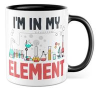 Tasse chimie cadeau I'm in my element, tasse à café tableau périodique chimiste chimiste bureau travail idée cadeau collègue équipe tasse à café