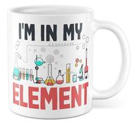 Tasse chimie cadeau I'm in my element, tasse à café tableau périodique chimiste chimiste bureau travail idée cadeau collègue équipe tasse à café