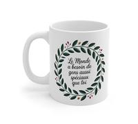 Tasse Citation Inspirante 325ml - Mug Céramique Message Positif “Le monde a besoin de gens spéciaux comme toi” - Cadeau Motivation Amitié