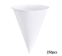 Tasse Cône De Neige Jetable En Papier Blanc, 250 Pièces, Tasse De Glace À Raser, Convenable Pour Fête D'entreprise Familiale