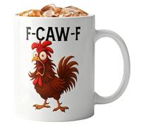Tasse Coq Amusante - Tasse à café en céramique de 340 ml, Design de ferme rustique, poignée facile à tenir, passe au lave-vaisselle, emballage cadeau | Tasse à café en forme de coq pour thé, jus, eau
