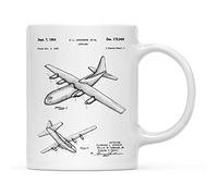 Tasse Coupe du brevet de l'avion C-130 Hercules Tasse A Cafe Evjf Lot de | 2-330ml Robuste Mugs Réutilisable Tasses A Cafe Anniversaire Hommes