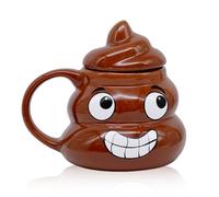 Tasse créative en forme de , tasse à café en céramique 3D amusante avec couvercle, tasse de 400 ml, idée pour des cadeaux créatifs