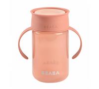 Béaba Tasse d'apprentissage 360° anti-fuite poignées amovibles rose 340 ml