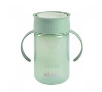 BÉABA Tasse d'apprentissage 360° – Système anti-fuite breveté, 340 ml, anses amovibles, vert sauge