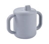 Béaba Tasse d'apprentissage bébé – 100% silicone, larges poignées – Galet