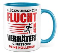 Tasse d'adieu cadeau de félicitations pour l'évasion des traîtres ! Tasse à café démission travail bureau équipe personnalisée idée cadeau sarcasme humour blague inscription amusante tasse à café