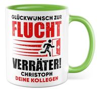 Tasse d'adieu cadeau de félicitations pour l'évasion des traîtres ! Tasse à café démission travail bureau équipe personnalisée idée cadeau sarcasme humour blague inscription amusante tasse à café
