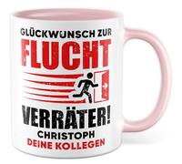Tasse d'adieu cadeau de félicitations pour l'évasion des traîtres ! Tasse à café démission travail bureau équipe personnalisée idée cadeau sarcasme humour blague inscription amusante tasse à café