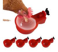 Tasse d'alimentation en eau de poulet - Tasse à eau automatique pour poulet | Kit d'alimentation en eau de poulet 5 pièces pour poussin, canard, dinde, lapin, volaille distributeur d'eau pour