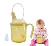 Tasse d'alimentation liquide en silicone | Gobelet pratique avec bec verseur à lèvres | Tasse en paille en plastique pour adultes, mobilité limitée, soins aux personnes âgées, soins de convalescence
