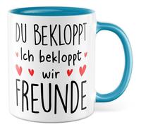 Tasse d'amitié cadeau « Du bekloppt » - « Ich bekloppt » - Nous amis, tasse à café, amis, amour, famille, équipe, travail, idée cadeau de confiance, collègue, humour, tasse à café