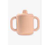 Béaba Tasse d'Apprentissage Bébé, Fonction Biberon/Tasse, 100% Silicone de Haute Qualité, Larges poignées, Facilite la prise en main, Ergonomique, Bec Souple, Pink