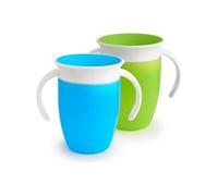 Tasse d'apprentissage Miracle 360? verte/bleue lot de 2