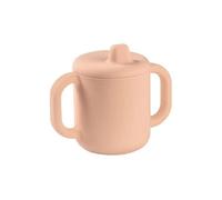 Béaba Tasse d'Apprentissage Bébé, Fonction Biberon/Tasse, 100% Silicone de Haute Qualité, Larges poignées, Facilite la prise en main, Ergonomique, Bec Souple, Pink