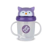 Tasse d'apprentissage - Tasse anti fuite + paille lestée Chouette - V3 - TUMTUM